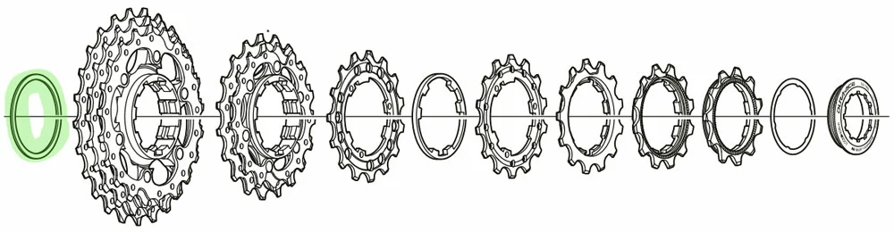 Shimano Bague D'espacement 1mm Pour Cassettes 10 Vitesses De Vélo De Course 2 Shimano Bague D'espacement 1mm Pour Cassettes 10 Vitesses De Vélo De Course – Image 2