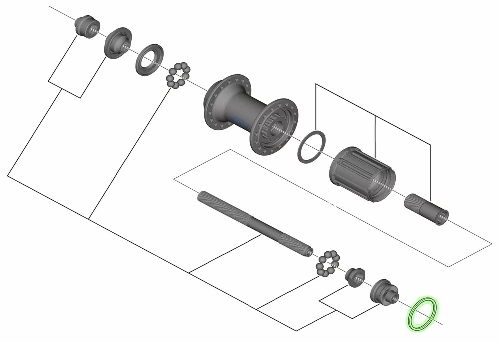Shimano Bague D'espacement 1.85mm Pour Cassettes 10 Vitesses 2 Shimano Bague D'espacement 1.85mm Pour Cassettes 10 Vitesses – Image 2